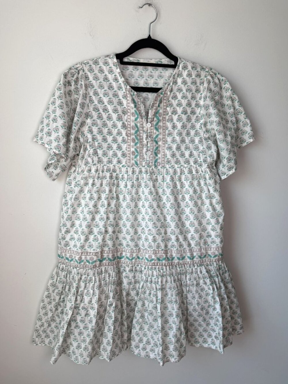 Marea By Liz Joy Tiki Mini Dress Floral Size S Beach Coastal Preppy